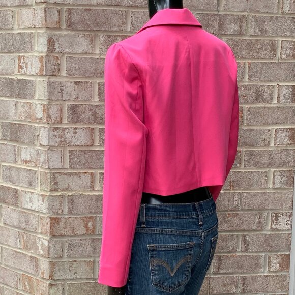 Avec Les Filles Notched Lapel Cropped Brazer Sz S NWOT - Picture 7 of 16